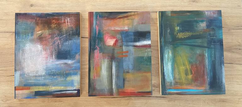Original Art Deco Abstract Painting by Annie Gendreau