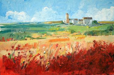 Tuscany landscape painting - Impressionism painting - Original thumb