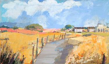 Country road - Landscape oil painting - Impressionism painting thumb