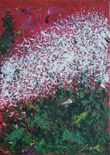 Original Abstract Garden Paintings by Ro-un Lee