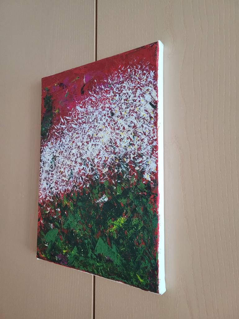 Original Abstract Garden Painting by Ro-un Lee