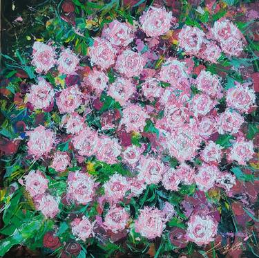 Original Abstract Garden Paintings by Ro-un Lee