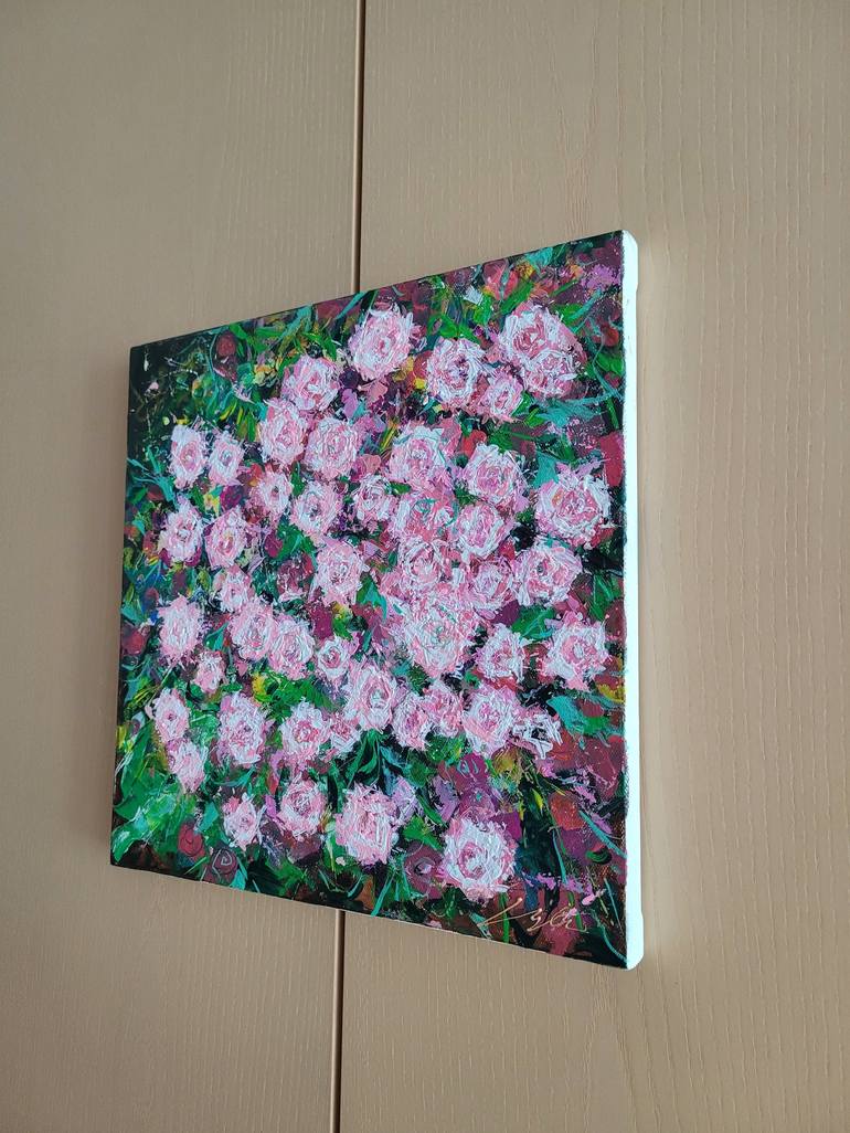 Original Abstract Garden Painting by Ro-un Lee