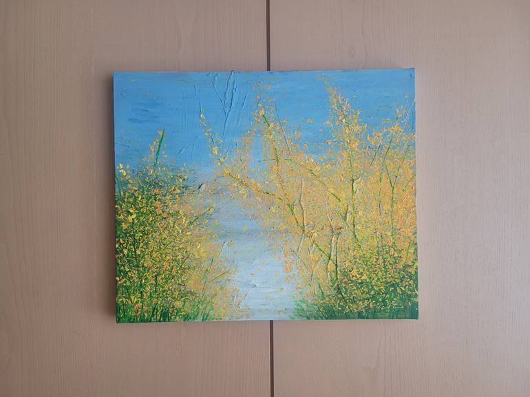 Original Abstract Garden Painting by Ro-Un Lee