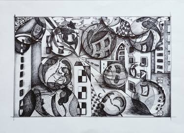 Original Cities Drawings by Peggy Wavelet