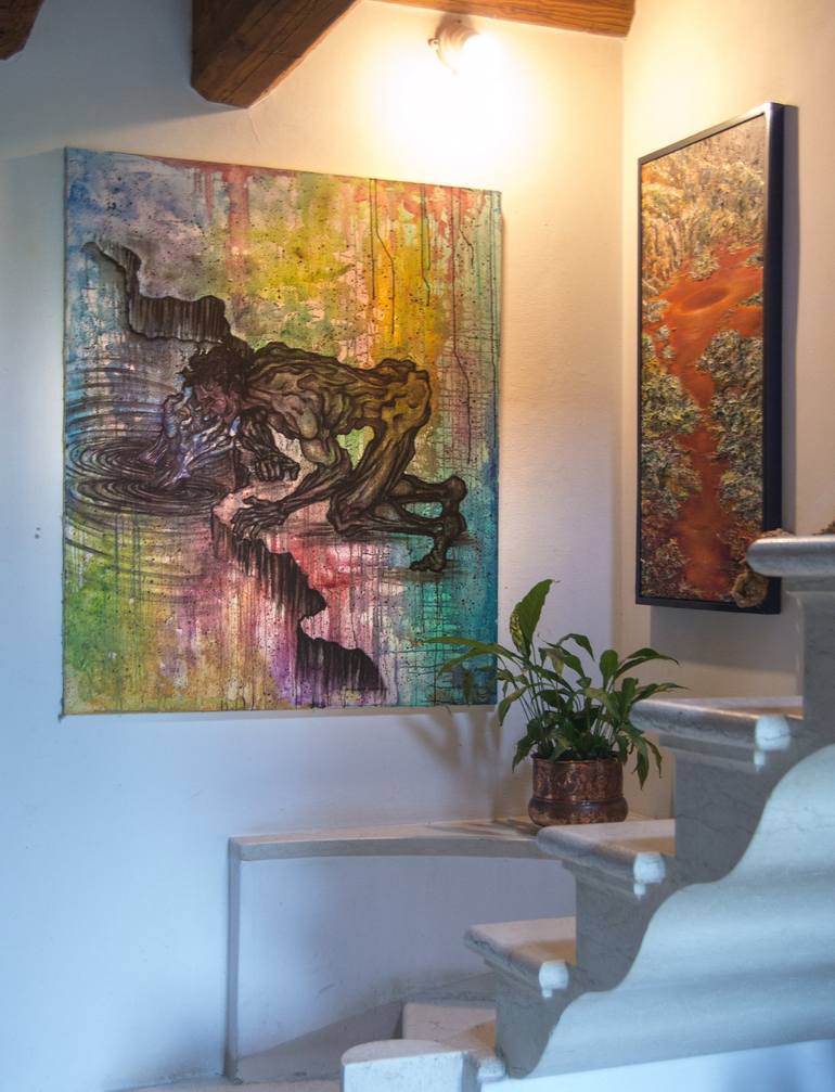 Original Surrealism Classical Mythology Painting by Mattia Malis