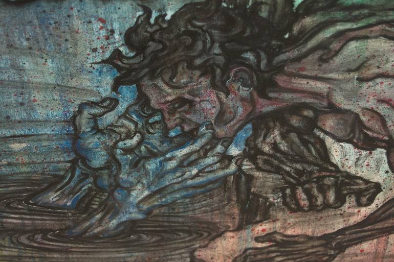 Original Surrealism Classical Mythology Painting by Mattia Malis
