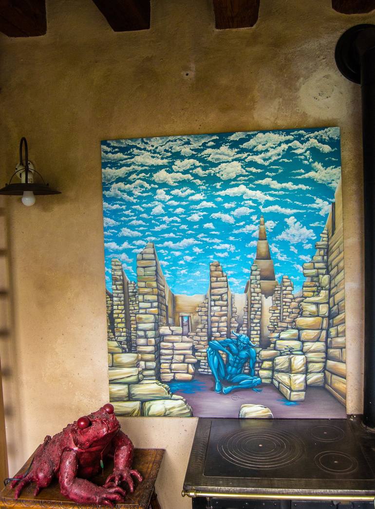 Original Surrealism Classical Mythology Painting by Mattia Malis