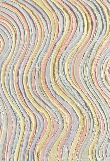 textured acrylic abstraction soft lines in pastel colors thumb
