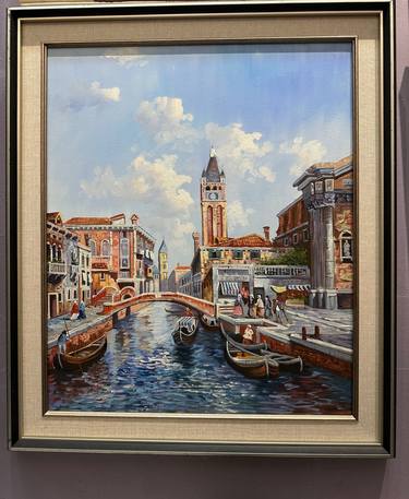 Venetian Serenity: A Tranquil Tapestry of Waterscapes in Oil thumb