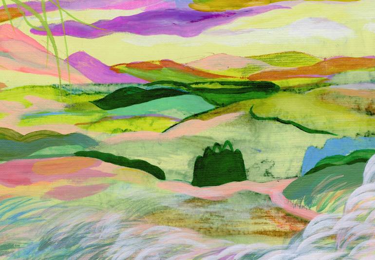 Original Contemporary Garden Painting by Uzine Park