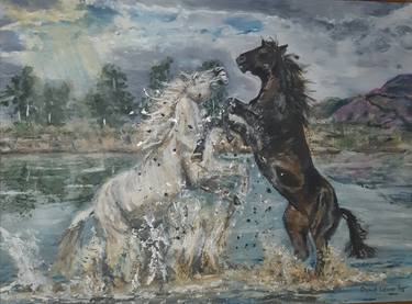 Print of Horse Paintings by David Love