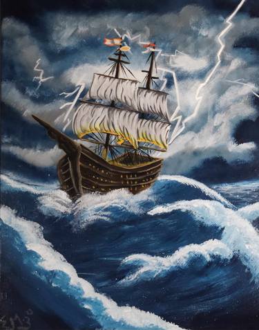 Original Ship Paintings by Eric Janvier-Muise