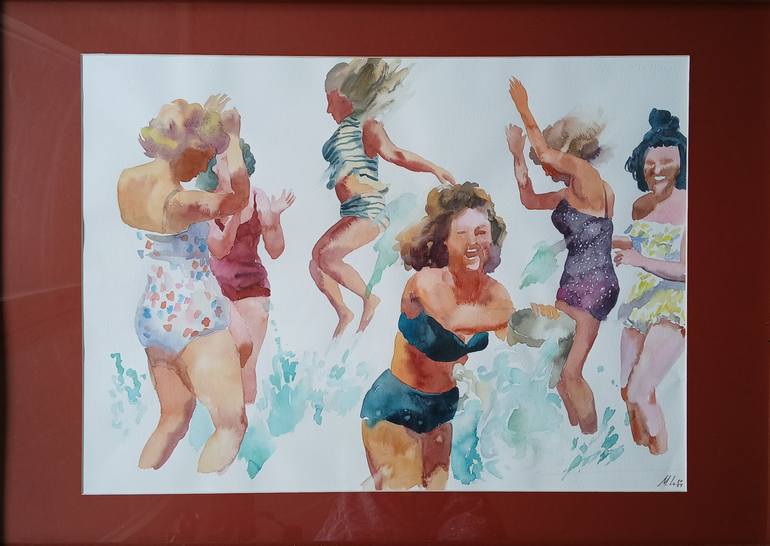 Original Contemporary Beach Painting by Marina Lukianova