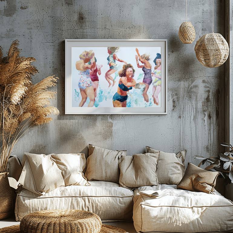 Original Contemporary Beach Painting by Marina Lukianova