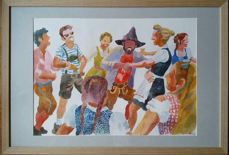 Original Contemporary People Painting by Marina Lukianova