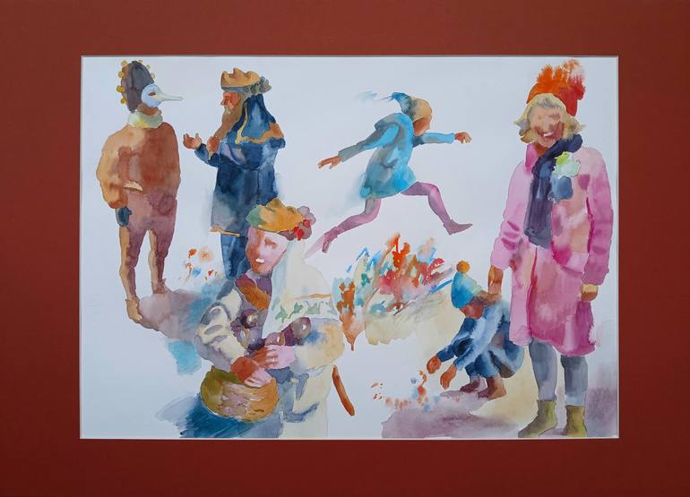 Original Contemporary People Painting by Marina Lukianova