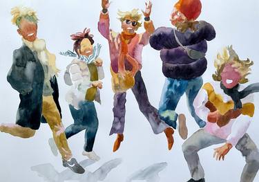 Original Contemporary People Painting by Marina Lukianova