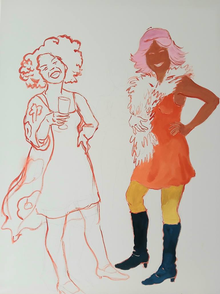 Original Contemporary People Painting by Marina Lukianova