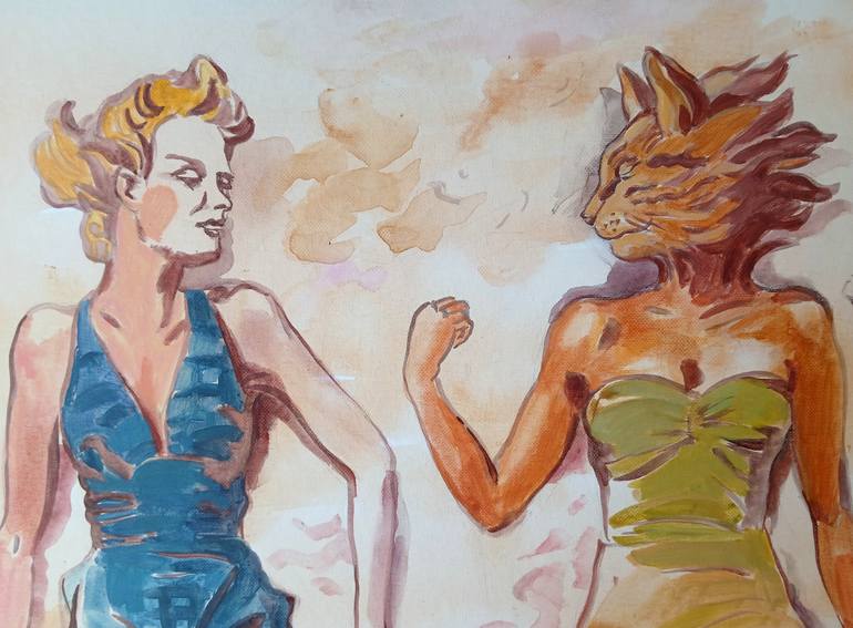 Original Figurative Women Painting by Marina Lukianova