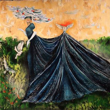 Original Surrealism Women Paintings by Gail A McFarland