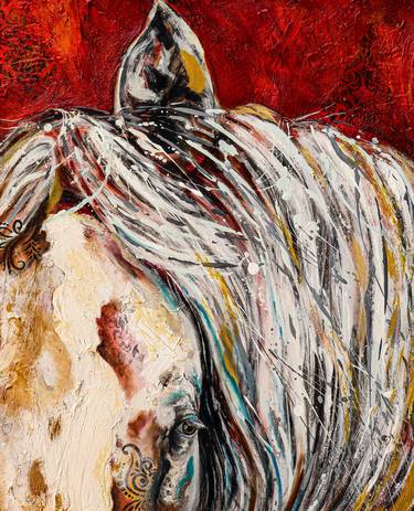 Original Abstract Horse Paintings by Gail A McFarland