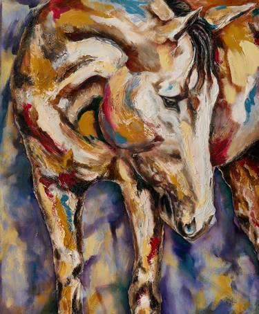 Original Abstract Horse Paintings by Gail A McFarland