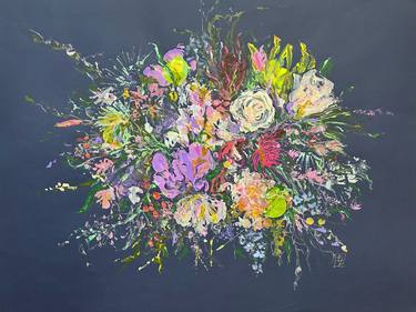 Original Figurative Floral Painting by Yelena Lezhen