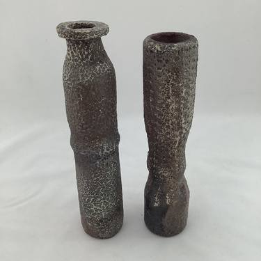 Raku 'Stone Effect' Bud Vases, No. 17 thumb
