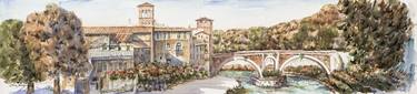 Original Realism Cities Paintings by Elio Bargagni
