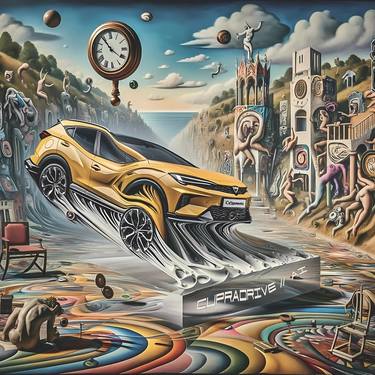 Print of Surrealism Automobile Digital by Massimo Vittorio