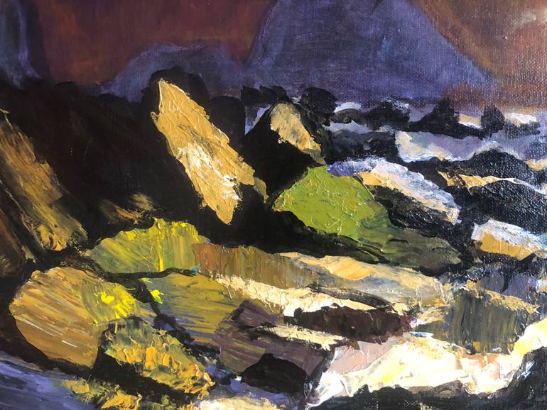 Original Surrealism Landscape Painting by Margosha Dan