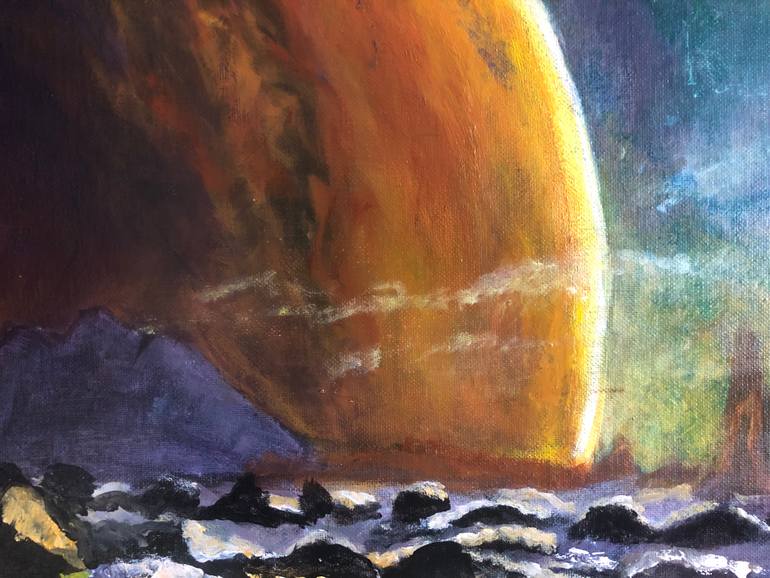 Original Surrealism Landscape Painting by Margosha Dan