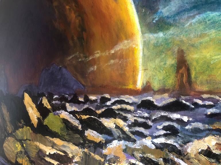 Original Surrealism Landscape Painting by Margosha Dan