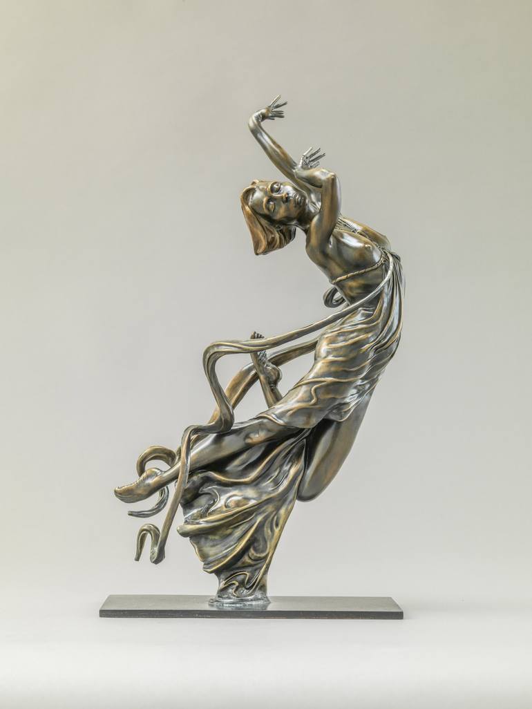 Original Art Nouveau Women Sculpture by Julie Tanner
