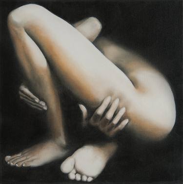 Original Black & White Nude Painting by Julie Tanner
