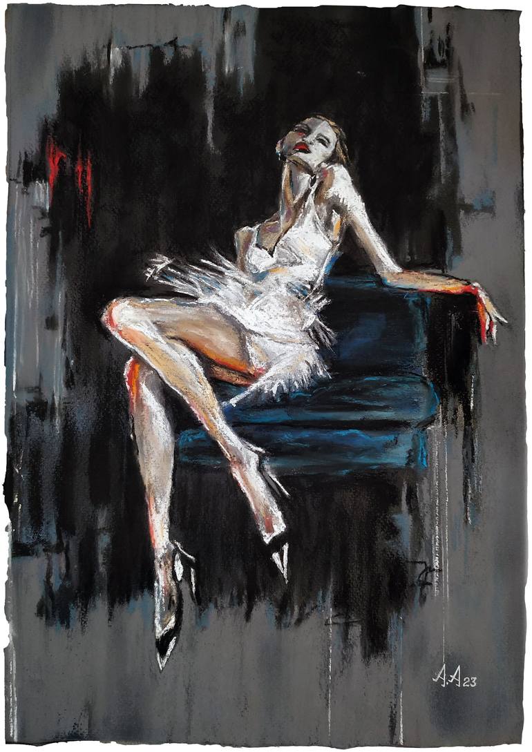 Print of Abstract Expressionism Women Drawings by Alexander Aksyonov