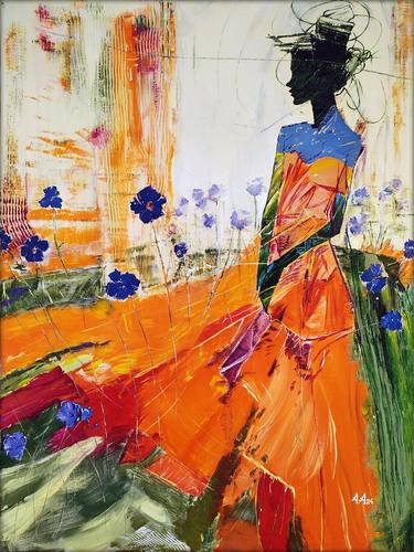 Original Abstract Expressionism Women Paintings by Alexander Aksyonov