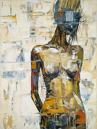 Original Abstract Expressionism Women Paintings by Alexander Aksyonov