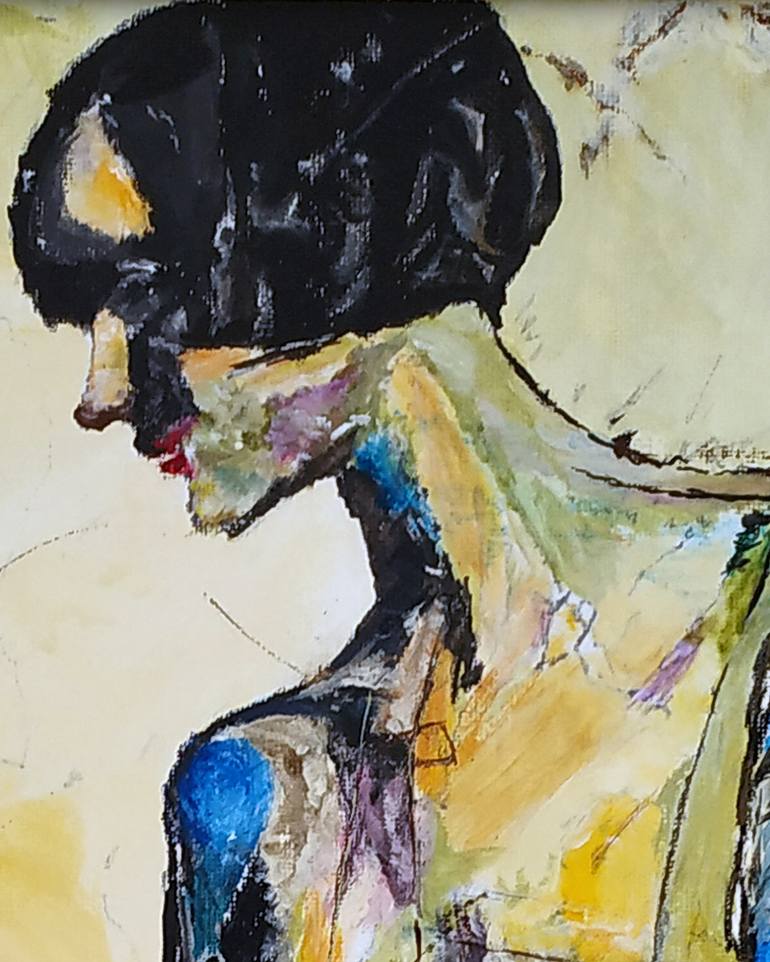 Original Street Art Women Painting by Alexander Aksyonov