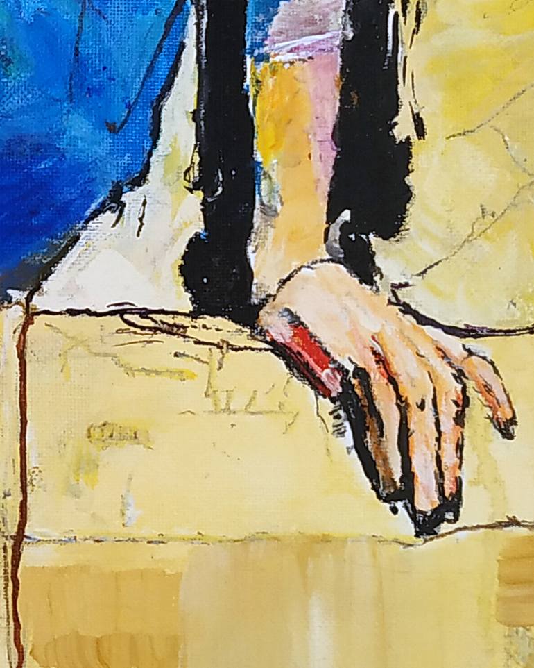 Original Street Art Women Painting by Alexander Aksyonov