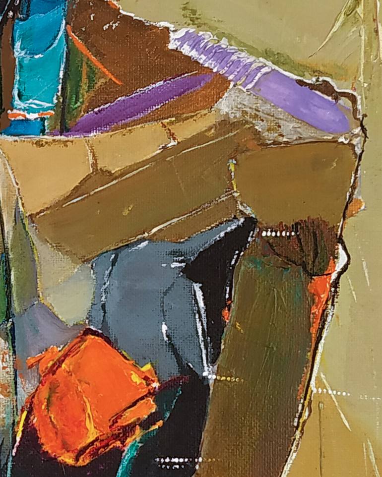 Original Abstract Expressionism Women Painting by Alexander Aksyonov