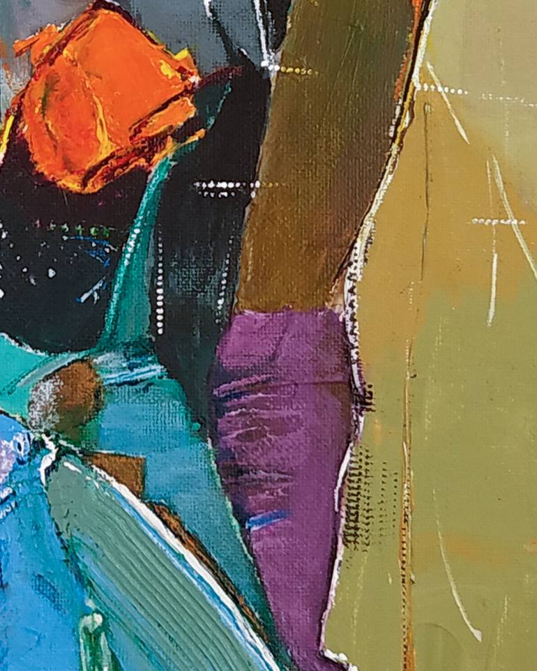 Original Abstract Expressionism Women Painting by Alexander Aksyonov