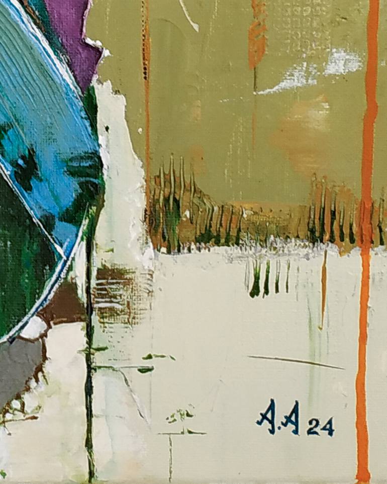 Original Abstract Expressionism Women Painting by Alexander Aksyonov