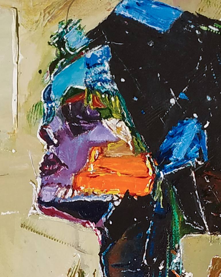 Original Abstract Expressionism Women Painting by Alexander Aksyonov