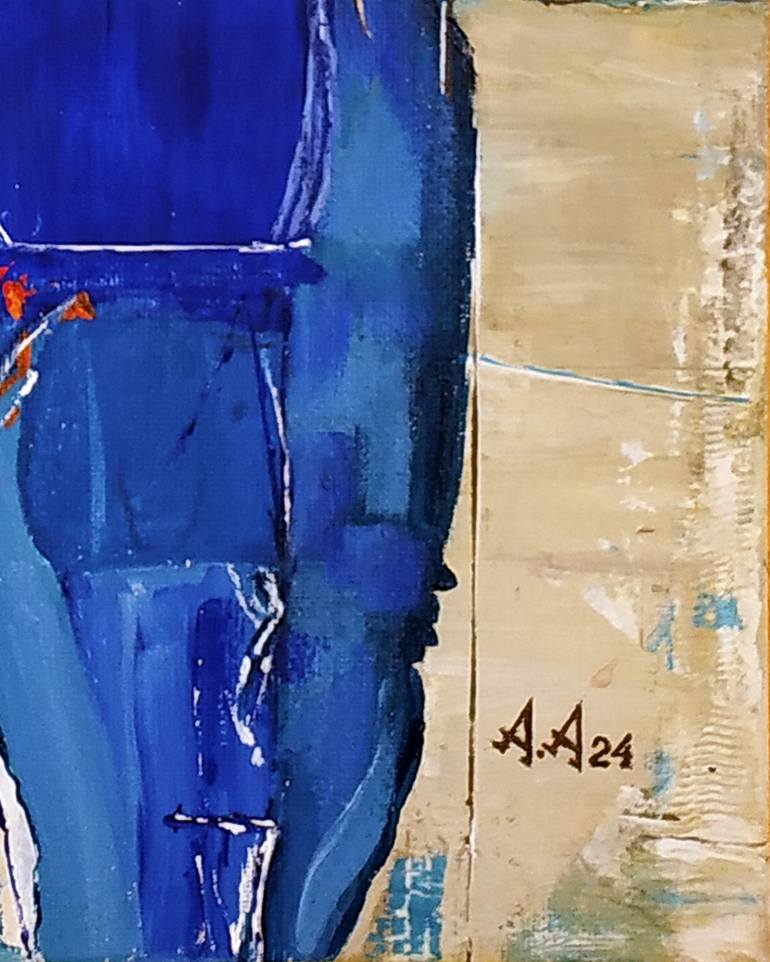 Original Cubism Women Painting by Alexander Aksyonov