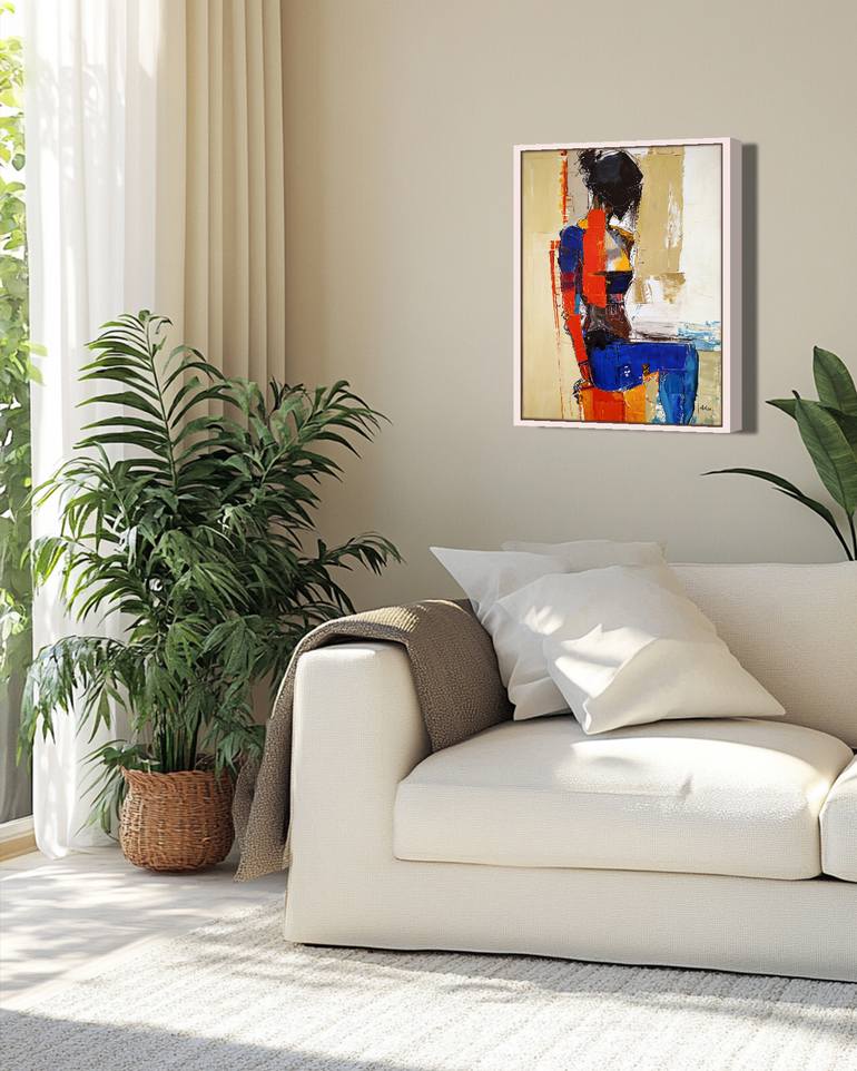 Original Cubism Women Painting by Alexander Aksyonov