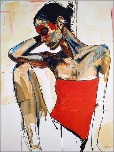Original Expressionism Nude Paintings by Alexander Aksyonov