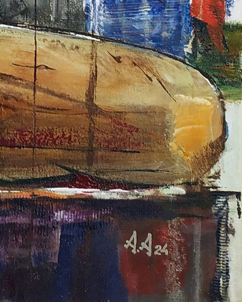 Original Abstract Expressionism Women Painting by Alexander Aksyonov