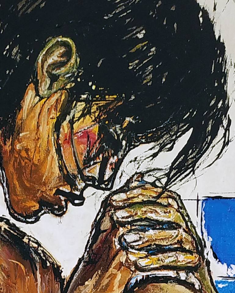 Original Abstract Expressionism Women Painting by Alexander Aksyonov